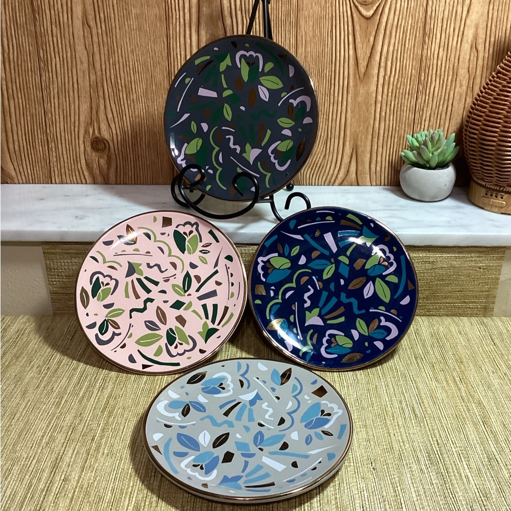 West Elm 7” Pop Art Plates set of 4 different colors